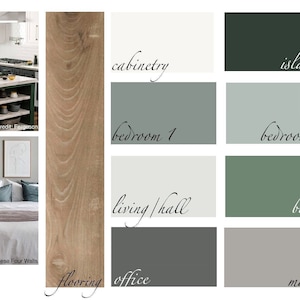 Green With Envy Interior Paint Color Palette Etsy