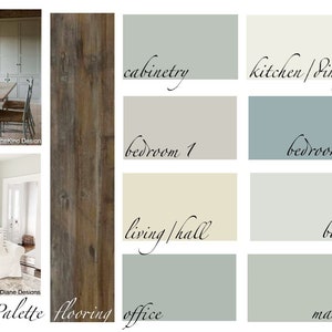 Farmhouse - BENJAMIN MOORE Interior Paint Color Palette