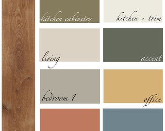 Mid-Century Modern - SHERWIN WILLIAMS Interior Paint Color Palette