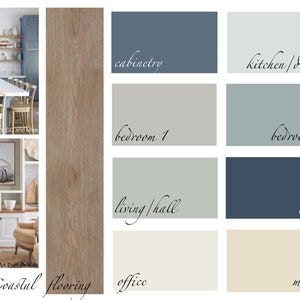 Contemporary Coastal - SHERWIN WILLIAMS Interior Paint Color Palette