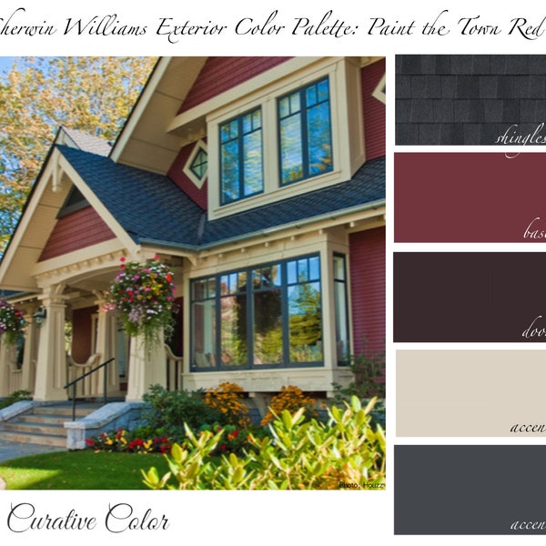 Paint the Town Red - SHERWIN WILLIAMS Exterior Color Palette