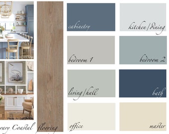Contemporary Coastal - SHERWIN WILLIAMS Interior Paint Color Palette