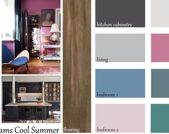 Cool Summer Interior Paint Palette: Sherwin-Williams Color Guide (PDF Download)