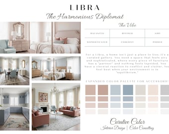 Libra Zodiac Paint Palette: Designer Home Color Scheme (Digital Download