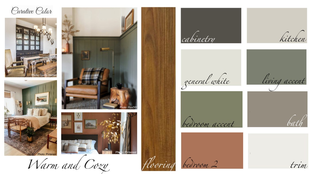 Warm and Cozy Interior Paint Color Palette Etsy