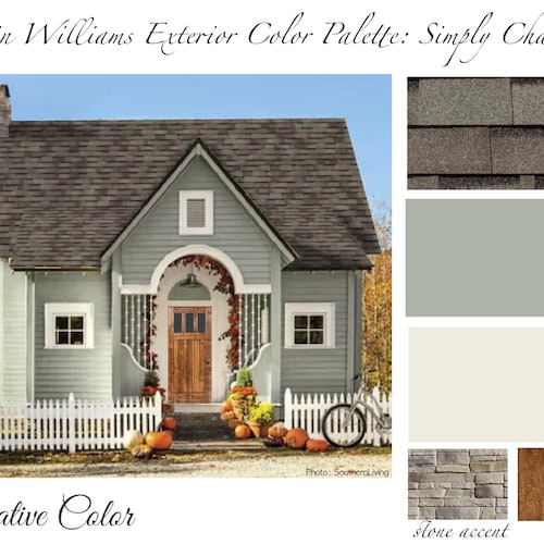 Simply charming sherwin williams exterior color palette etsy