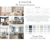 Cancer Zodiac Paint Palette: Celestial Home Color Scheme (Digital Download