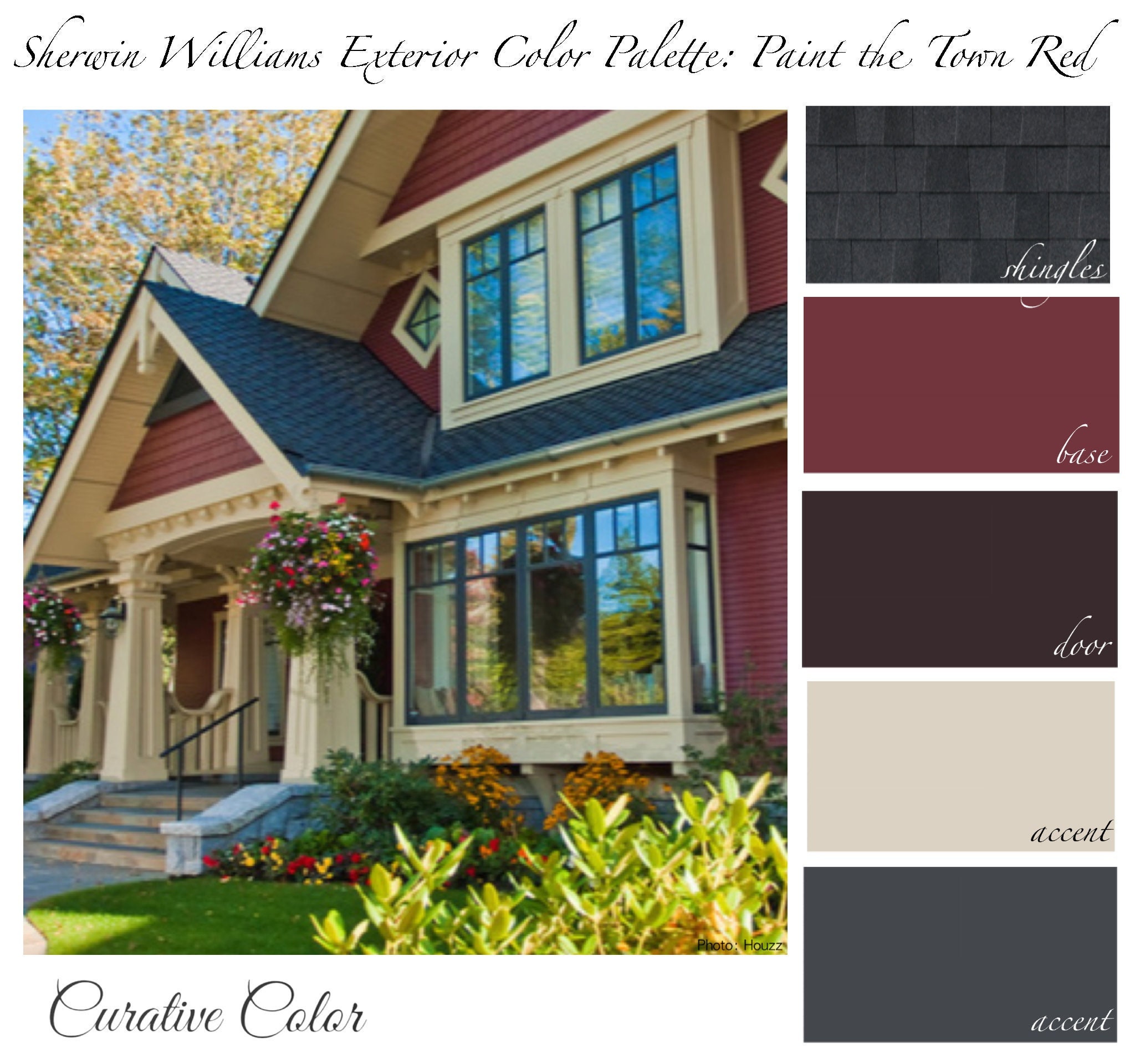 Paint the Town Red SHERWIN Exterior Color Palette -