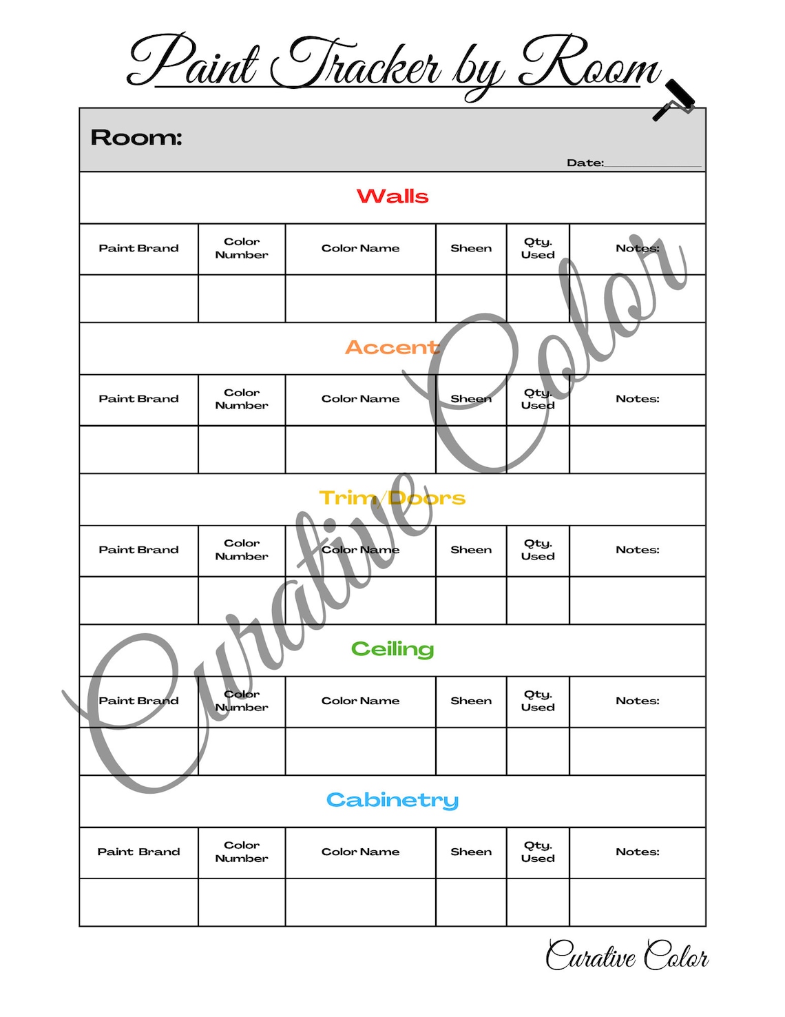 Mid-century Modern - SHERWIN WILLIAMS Interior Paint Color Palette - Etsy