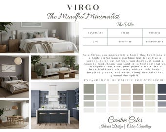 Virgo Zodiac Paint Palette: Earth Element Home Color Scheme (Digital Download)