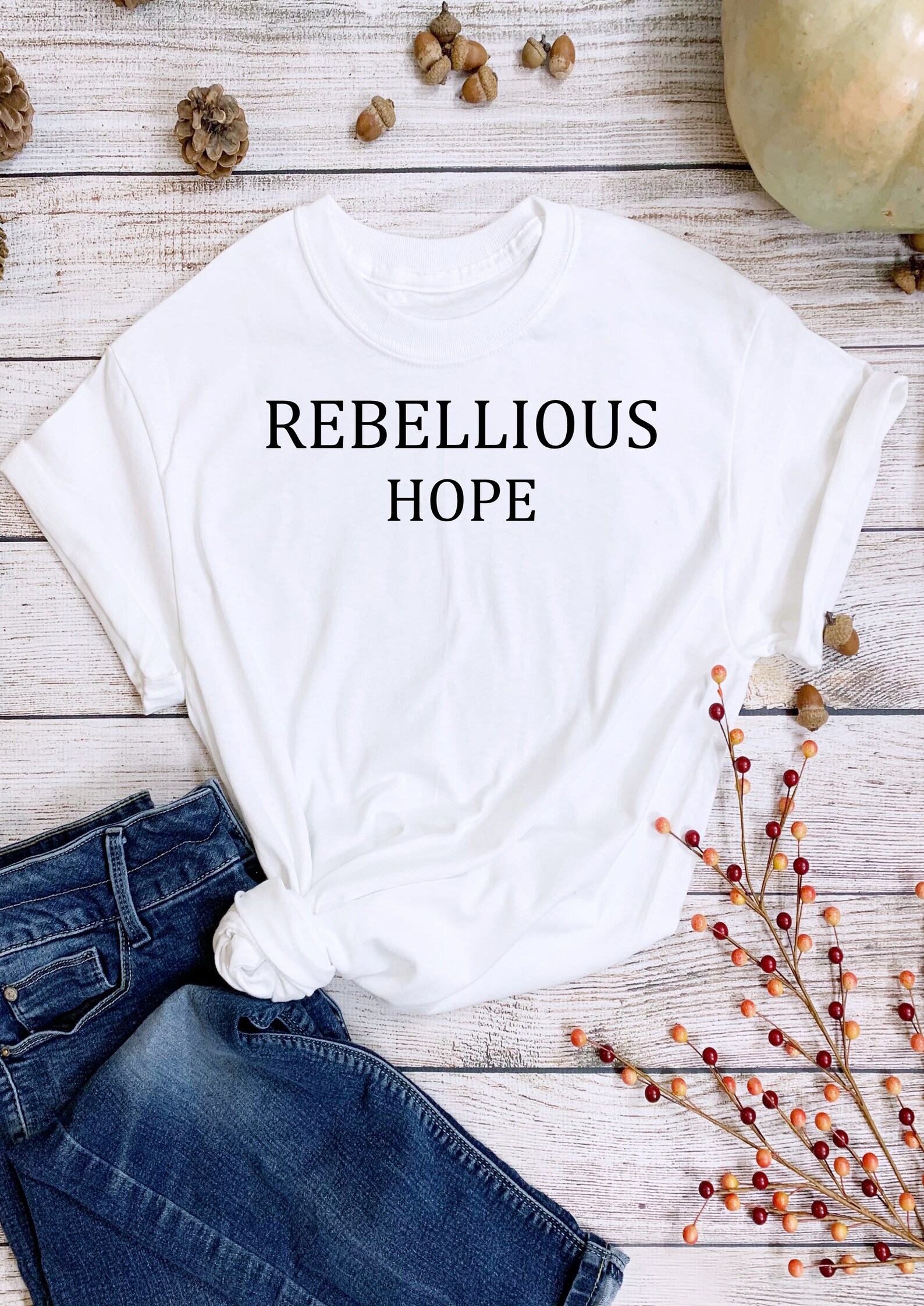 Rebellious Hope Slogan T Shirt for Charity Dame Deborah Etsy