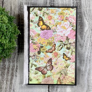 Handmade Blank Lined Journal | Lined Notebook | Lined Paper | Diary | Butterflies  Flowers