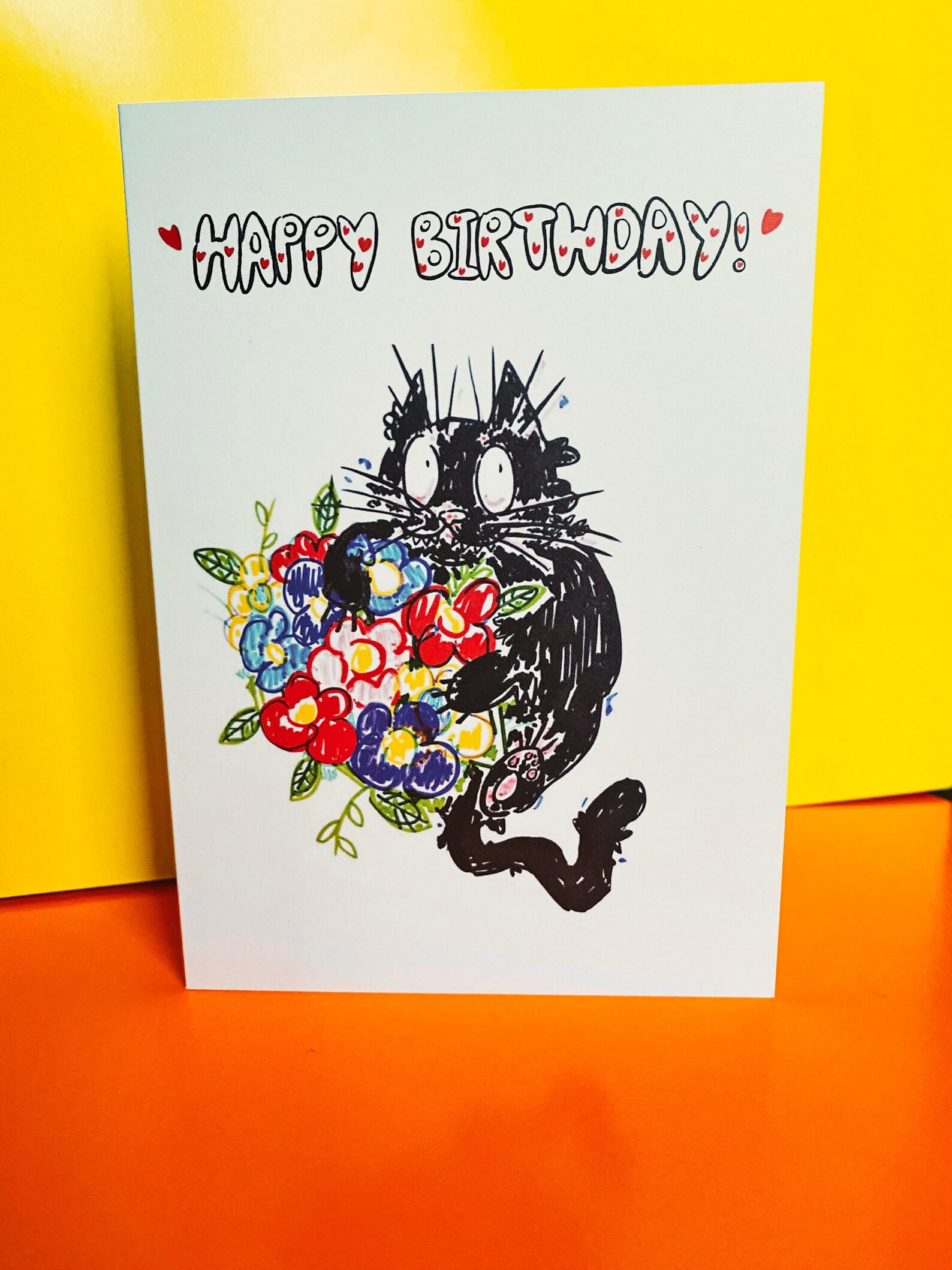 HAPPY BIRTHDAY Cat Themed Greeting Cards. Etsy
