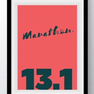Half marathon 13.1 A4 Poster -