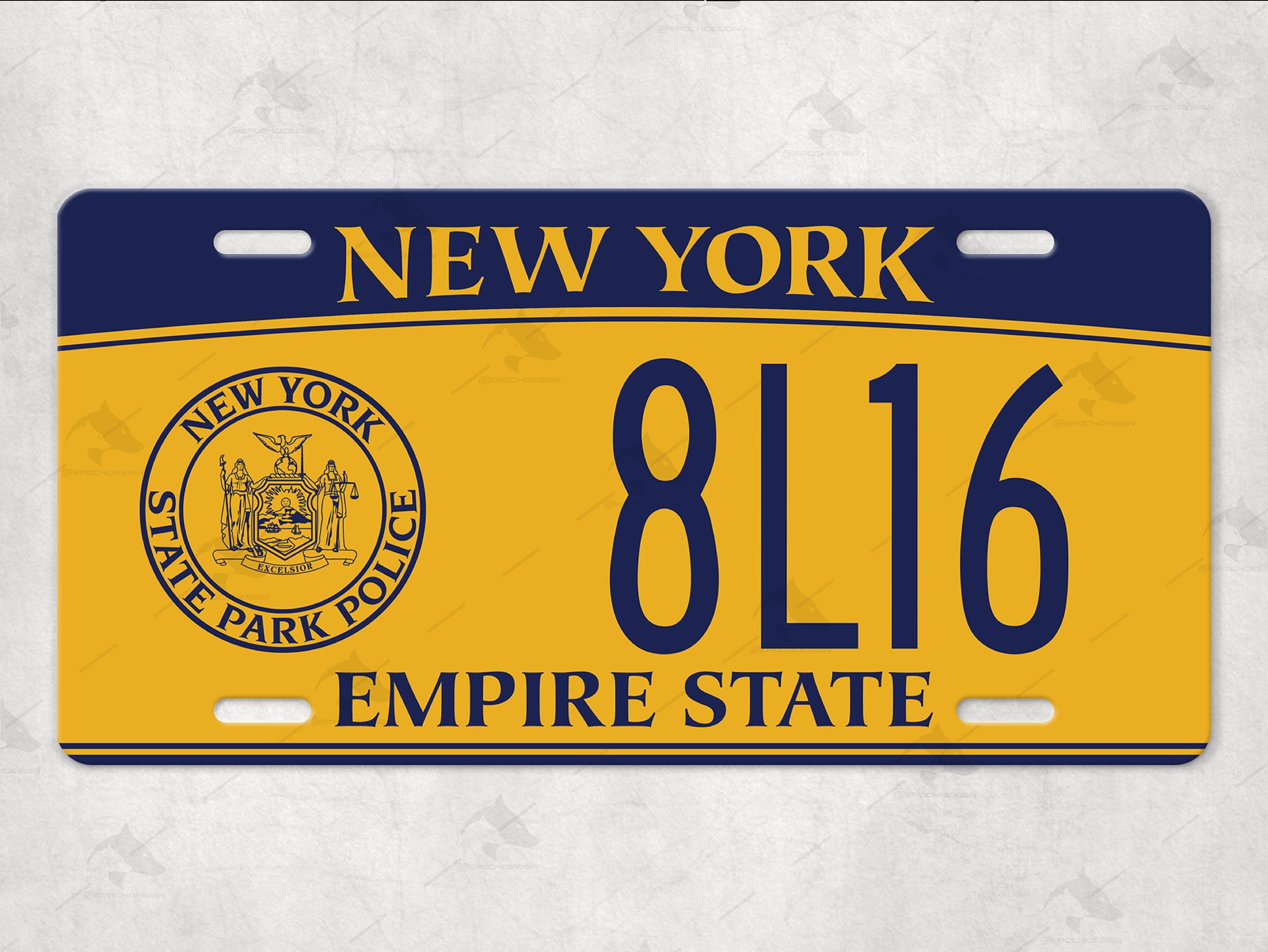 NEW YORK NEW YORK　DISCO CITY LICENSE New York State Parks Police Replica License Plate, NYSP
