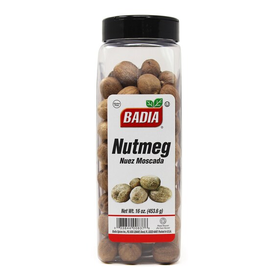 16 Oz Bottle Badia Whole Nutmeg / Nuez Moscada - Etsy