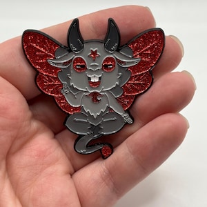 Baphomet glitter enamel pin