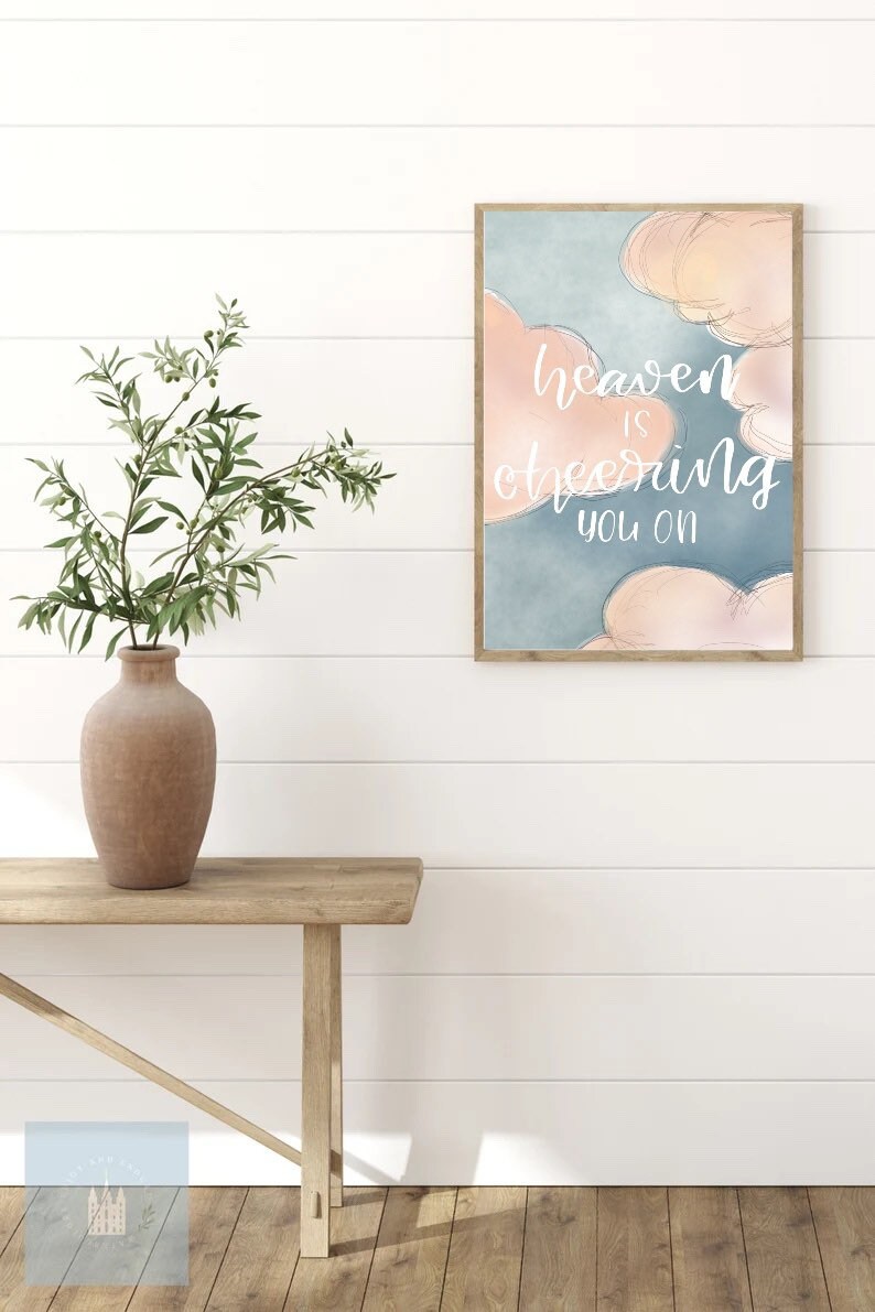 Heaven is Cheering You On LDS Quote Printable Elder Holland - Etsy