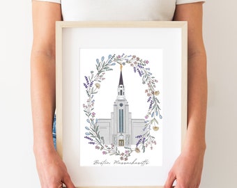 Boston Temple Print, LDS Temple Printable, Boston Massachusetts