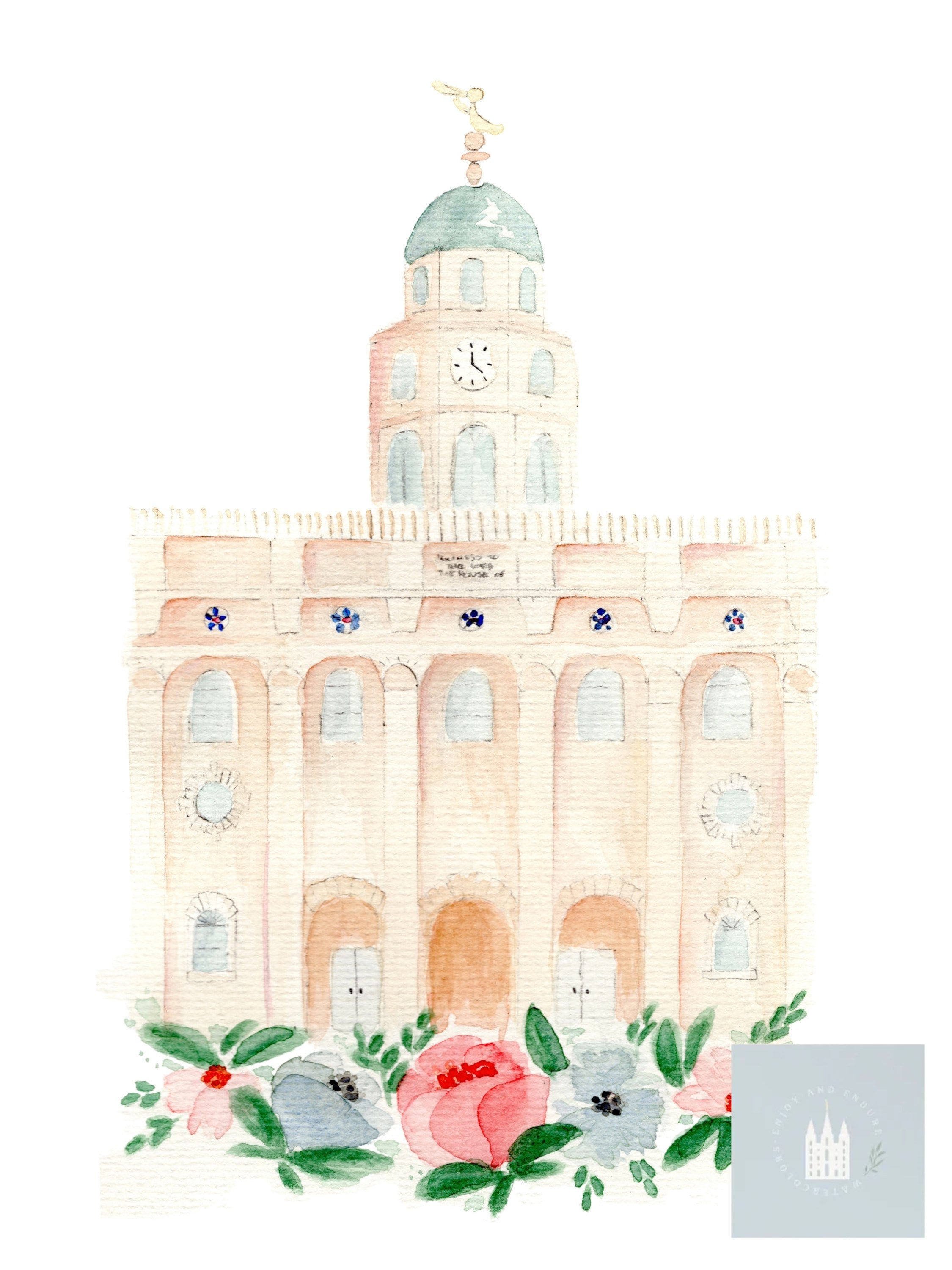 Nauvoo Temple DIGITAL ART PRINTABLE nauvoo Illinois - Etsy