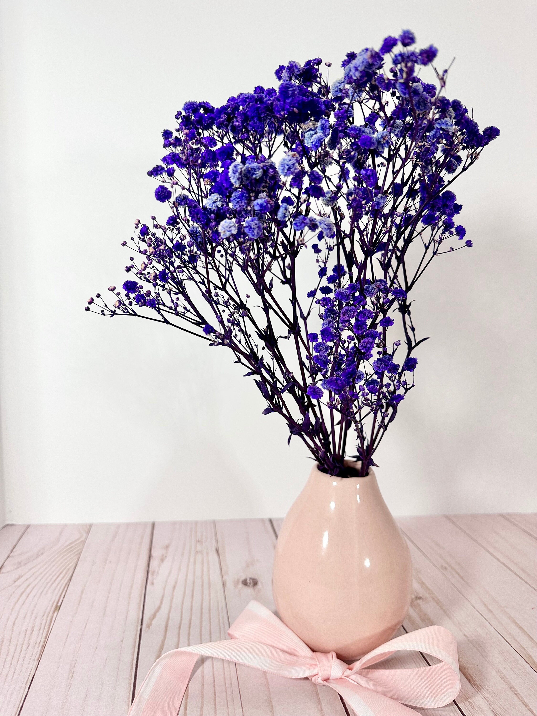 14”-15” Beautiful Fluffy Violet Blue Preserved Gypsophila Baby's