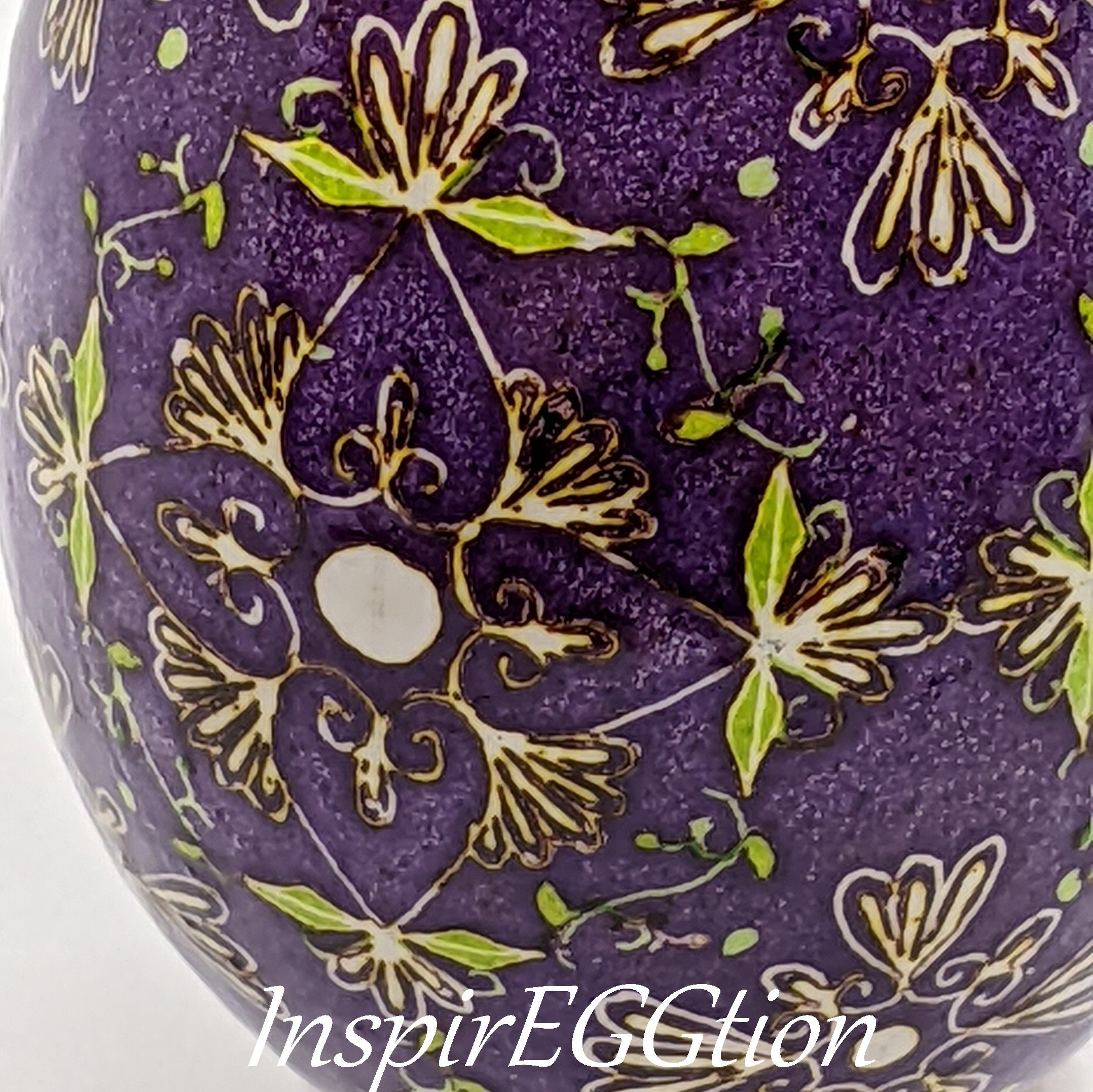 Decorative Goose Egg Pysanky, Vintage Wallpaper - Etsy