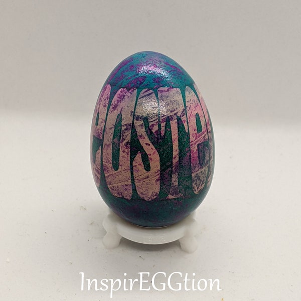 Real Easter Egg, Alcohol Ink and Pysanky Chicken egg / Easter flowers light pink