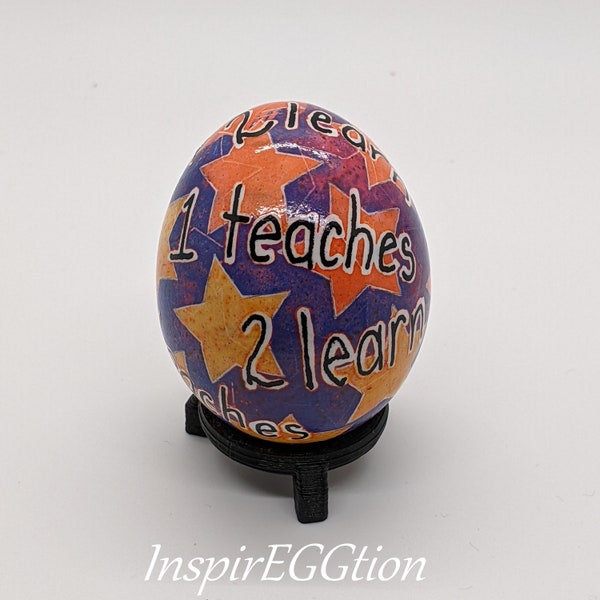 Pysanky Chicken Egg Art, Teacher appreciation, 1 Teaches, 2 Learn