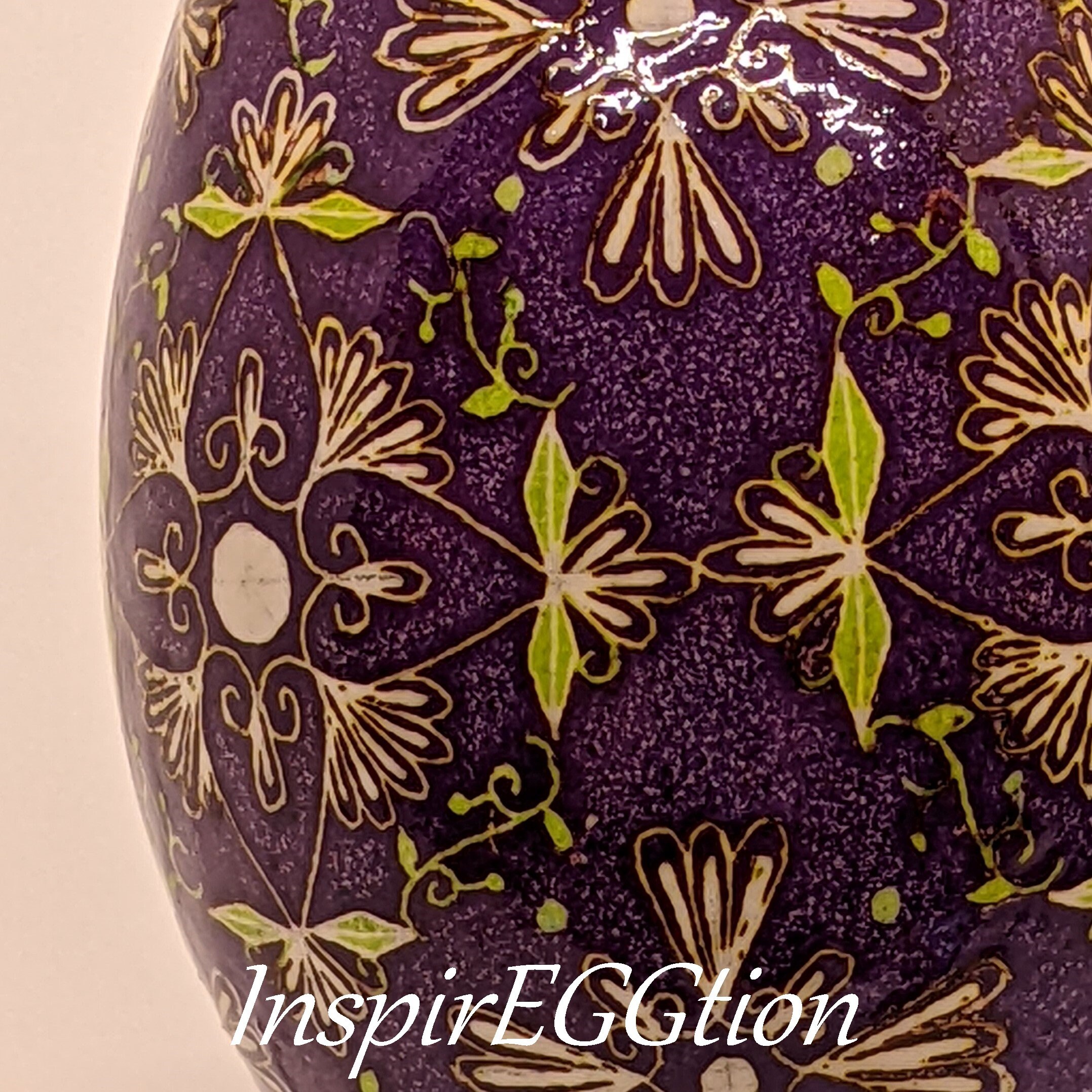 Decorative Goose Egg Pysanky, Vintage Wallpaper - Etsy