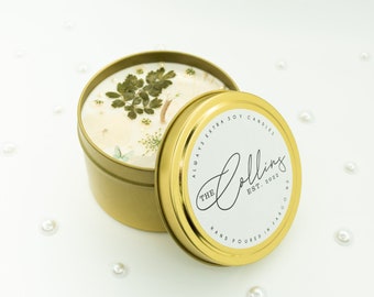 Personalized Bridal Candle Gift, Wedding Party Candle Gift, Bridesmaid Gift, Maid of Honor Gift, Bridal Shower Gift, Wedding Candle Gift