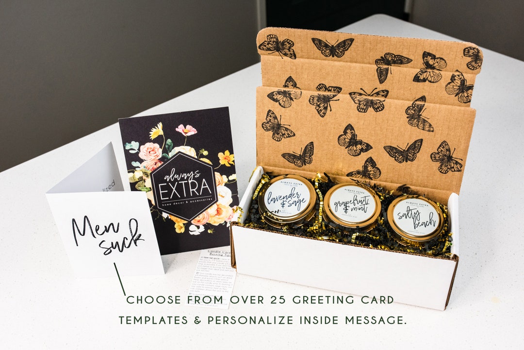 4oz Soy Candle Gift Box Soy Candle Pack Natural Soy Candles Etsy España