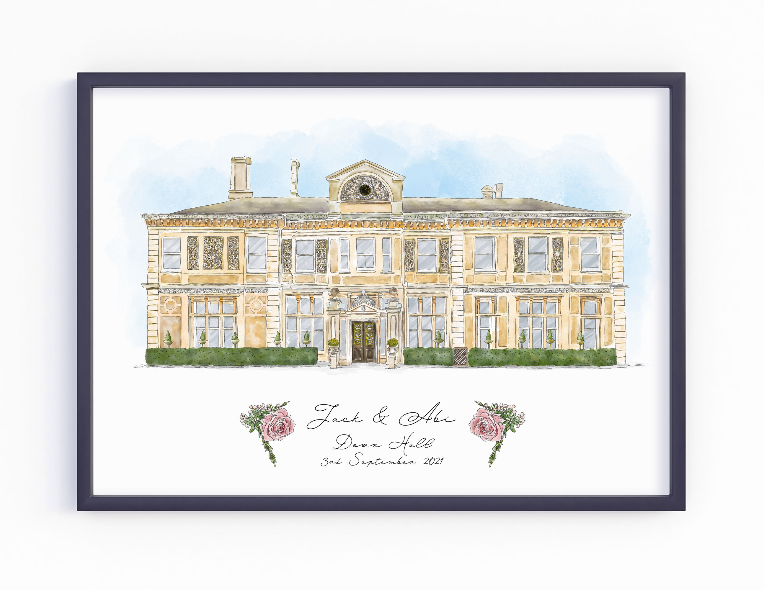 Digital Download Hand Drawn Wedding Venue Illustration - Etsy
