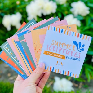 Summer Scriptures KJV Card Set