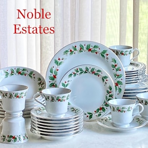 Vintage China Pearl Noel Dishes - Service for 16 available