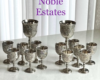 Vintage Kiddush Cups - Two 7-Piece Sets Available
