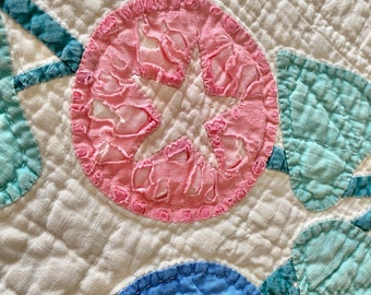 アンティークキルト✴︎刺繍キルト✴︎アップリケキルト ヴィンテージ アップリケ キルト - 約 69 インチ x 89 インチ - Etsy 日本