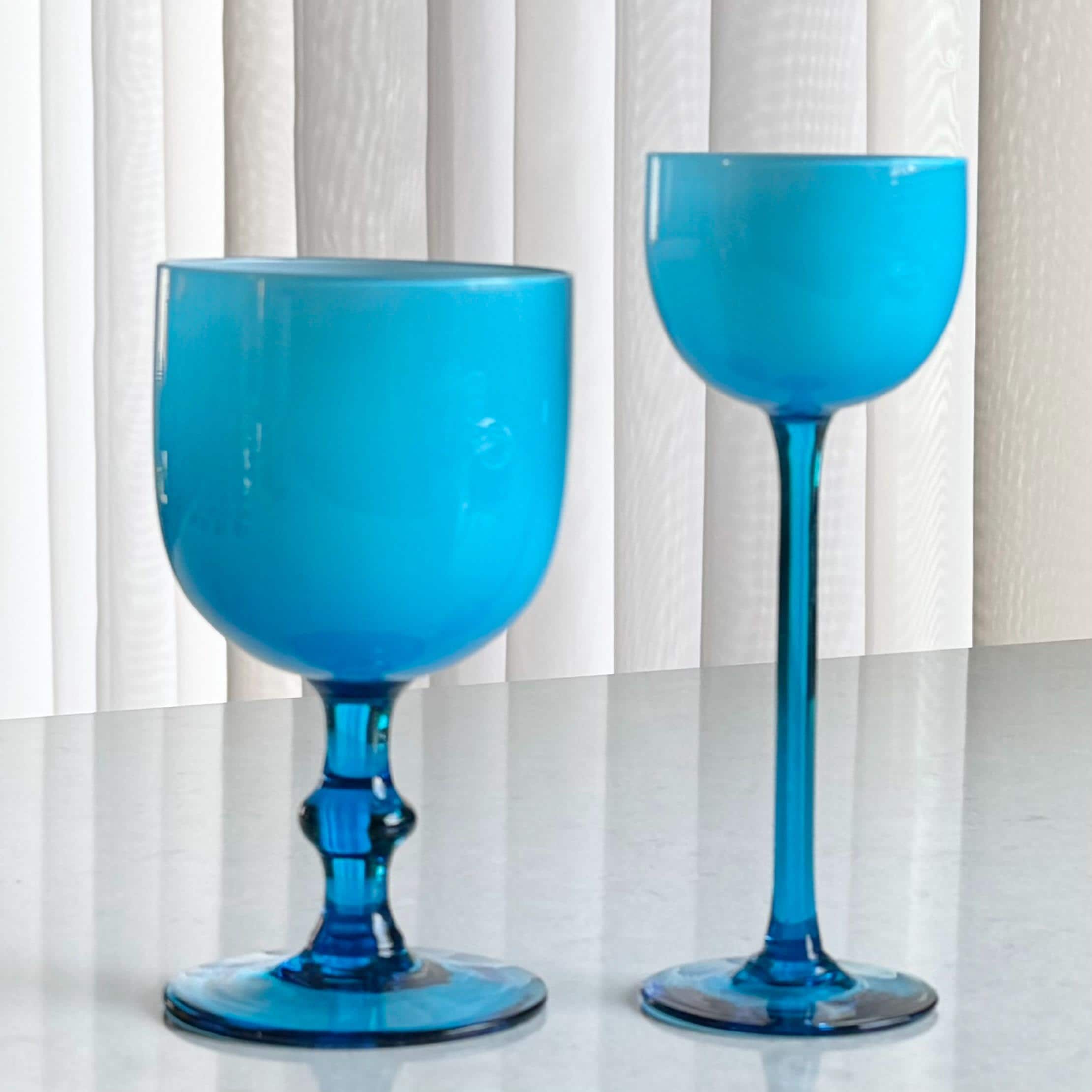 CARLO MORETTI  カルロ　モレッティ ヴィンテージ カルロ モレッティ クリスタ ブルー ケース入りグラス