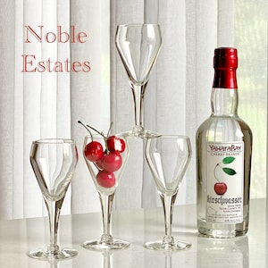 Vintage Tulip Cordial / Liquor Glasses - Set of 4