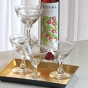 Vintage Fostoria Bracelet Cut Glasses (circa 1953 - 1971) - Set of 4 (Set #44A)