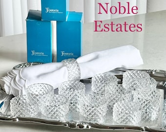 Anillos para servilletas Fostoria Heritage vintage (circa 1979 - 1982) - Juego de 12