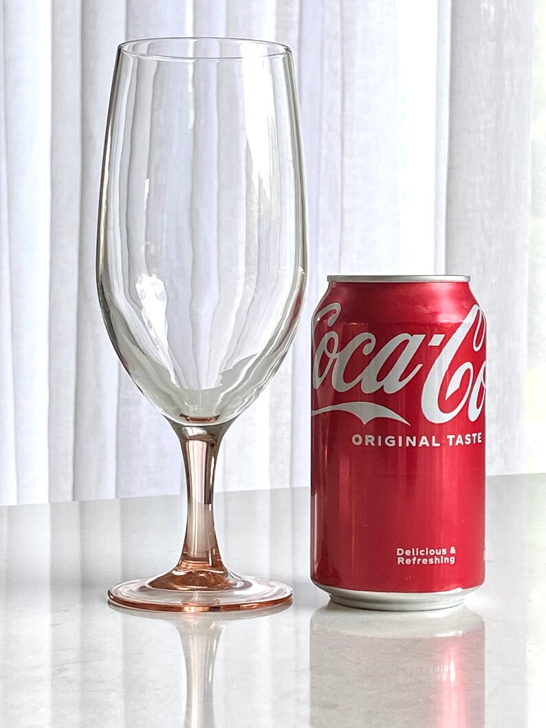 Luminarc Pink Stem Glasses by J.G. Durand of Verrerie Etsy