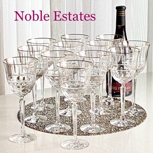 Vintage Lenox Classic Regency Gold Rim Glasses (circa 1988 - 1992) - Set of 12