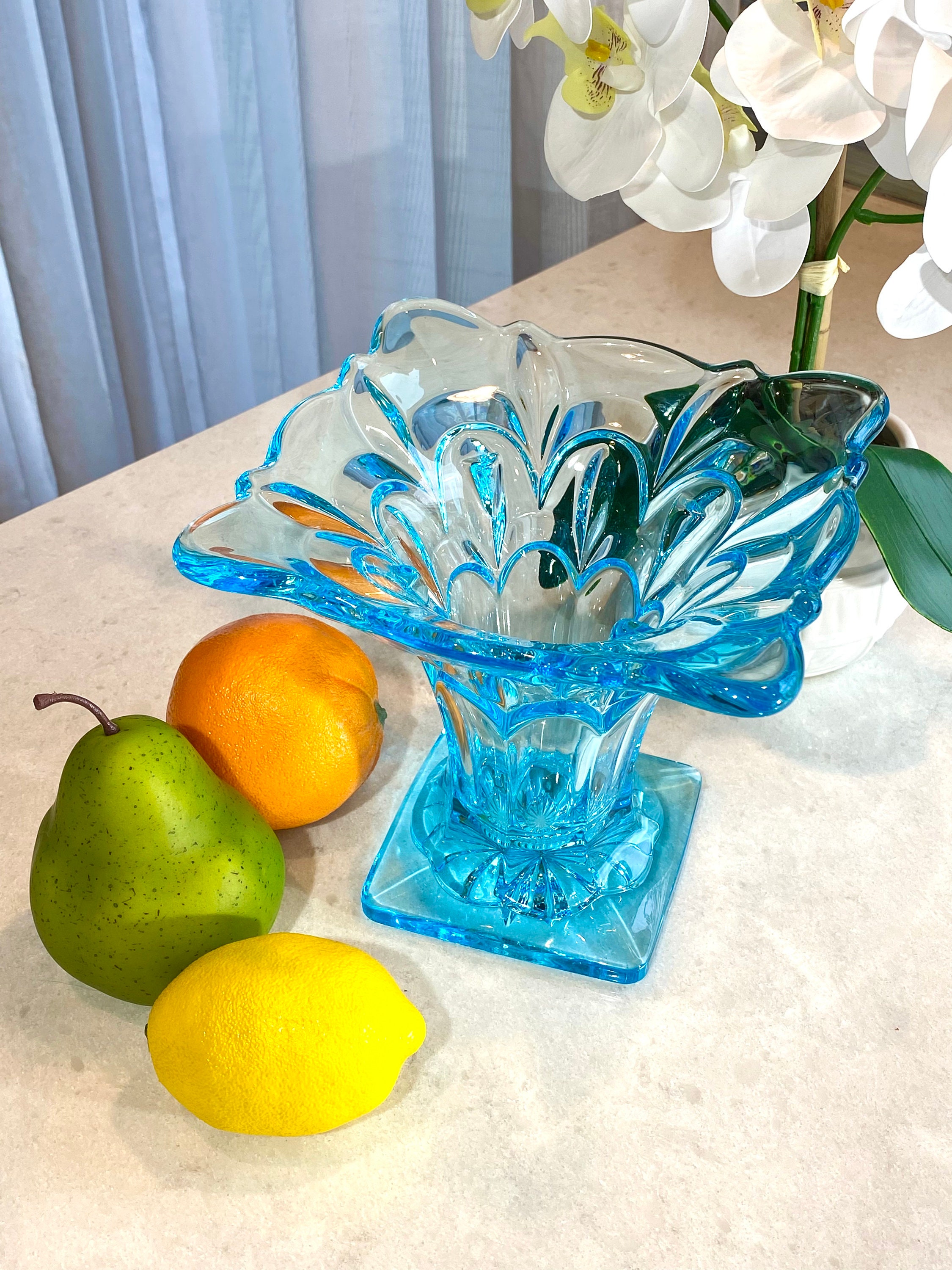 Vintage Bagley Salisbury Aqua Blue Vase