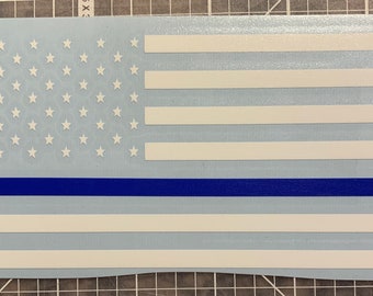 Adesivo Polizia Bandiera Americana Adesivo Bandiera USA Con Linea Blu Sottile - Decalcomania Per Forze Dell'ordine, Polizia Adesivo Thin Blue Line - Foto 8