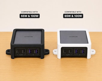 Under Desk Charger Bracket, 3D Printed Mount Compatible with UGREEN Nexode
