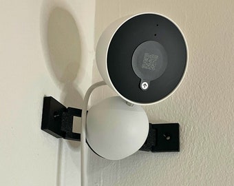 Google Nest Camera Corner Bracket, 3D Printed Side Angle Mount Compatible with 2nd Gen