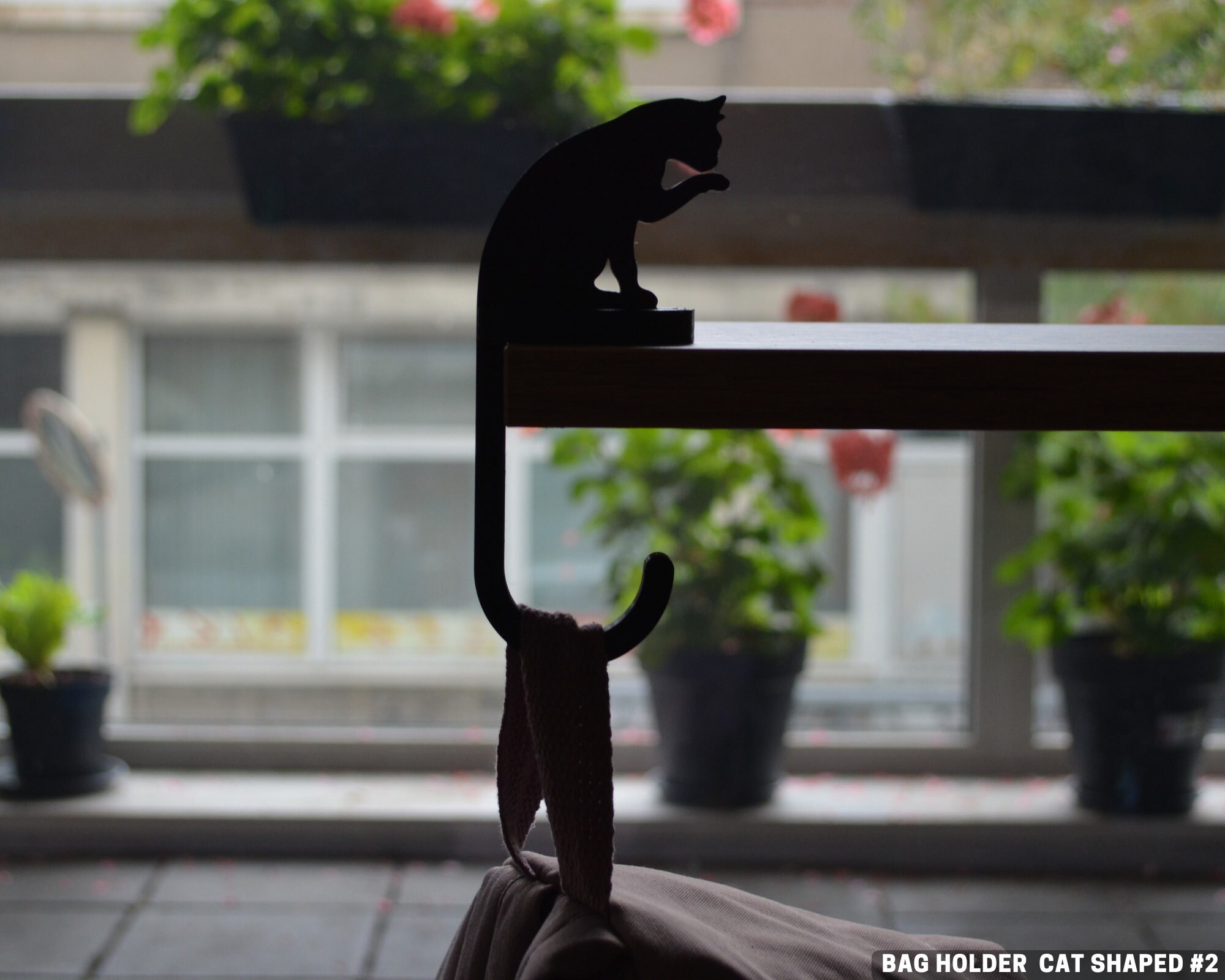 Schlüsselbrett Katze 4x Katzen-Wandhaken Selbstkle Produktbild-Vorschau 3