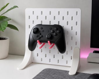 SKADIS Joypad Holder, Universal Controller Mount for IKEA Pegboard