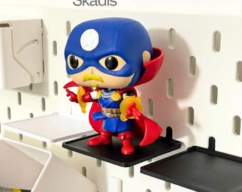 IKEA Skadis Compatible Pegboard Shelf, 3D Printed Display Shelf for Funko Pop