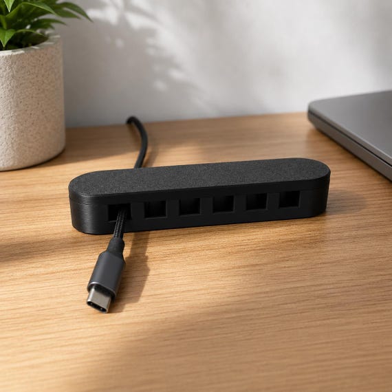 Magnetic Cable Holder for Desk, 3D Printed PLA Cord Organizer